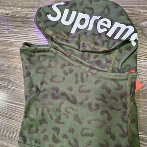 Supreme Olive Leopard Print Balaclava